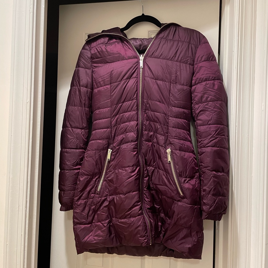 Massimo Dutti Purple Down Coat S